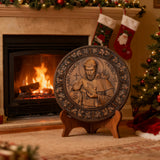 St. Francis of Assisi Patron Saint of Animals Religious Icon - Natural Wood Wall Decoration Hanging Souvenir