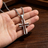 Minimalist Wood & Titanium Steel Cross Necklace – Faith, Warmth & Modern Devotion