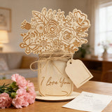 Mother's Day Wooden Flower Card DIY Craft Kit | Paint an Everlasting Bouquet of Love for Mom