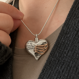 A Piece of My Heart Lives in Heaven Memorial Cremation Necklace - product view