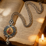 Vintage Our Lady & Child Icon Necklace