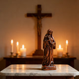 Saints Teresa Round Wooden Art Jewelry