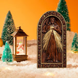 Sacred Heart of Jesus and Our Lady of Mercy Tabletop Decorative Artwork - BGCOPPER