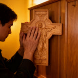 BGCOPPER Himmelfahrt Jesu Holzschnitzerei Kreuz-Die besten Geschenke für Ostern