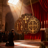 St. Benedict's Exorcism Medal Christian Exorcism Plaque - Wall Decor