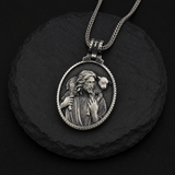 Good Shepherd Sterling Silver Necklace - craftsmanship detail