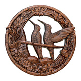 Bgcopper Natural Beauty Hummingbird Hollow Wood Carving Wall decor - BGCOPPER