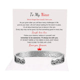 10mm Stainless Steel Bracelet Laser Marking SISTER Gift Adjustable Engraved Bracelet C-Shape Wave Bracelet - BGCOPPER