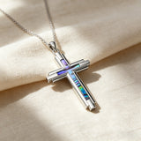 Abalone Shell Cross Necklace – Divine Protection & Celestial Beauty