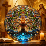 Tree of Life Stained Glass Acrylic Hanging Decor: Divine Beauty for Your Faith Space ✨