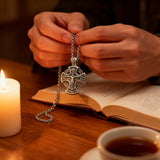 Double Sided 925 Sterling Silver Religious Pendant - Crucifixion of Christ & St. Michael Medal - Choose from 5 Chain Styles - Free Polishing Cloth