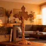 St. Benedict Exorcism Cross wood carved - Bless you and your family