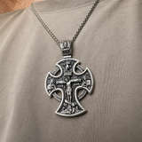 S925 Sliver Passion of Christ and St. George Silver Pendant
