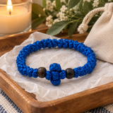 Adjustable Orthodox Prayer Rope Bracelet – Hand-Knotted Christian Prayer Cord with Wooden Beads