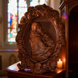 Our Lady & Child Wooden Plaque: A Christian Symbol of Mary’s Love & Christ’s Humble Birth