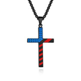 American Flag Cross Necklace - BGCOPPER