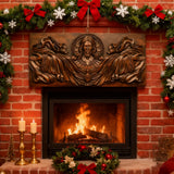 22.75 "Jesus Christus, Heiliger Geist Holz geschnitzt