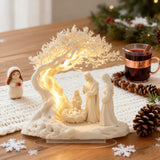 ✨ Nativity Tree of Life Acrylic Desktop Decor: A Christian Symbol of Christmas Grace & Eternal Roots