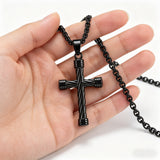 Men’s Twisted Rope Cross Necklace – Faith, Strength & Modern Devotion