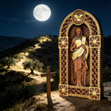 Sacred Heart of Jesus Arch Wooden Tabletop Decor