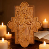 God's Shepherd religious gift Wooden carved chrirstian wall art