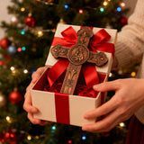 Wooden crucifix of the Virgin, Virgin Mary, Baby Jesus, religious wooden icon, wall crucifix, wall decoration