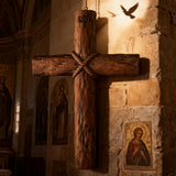 Wooden Spiral Cross: A Symbol of Christ's Sacrifice & Unity