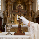 Orthodox Crucifixion Crucifix Wooden Tabletop Ornament