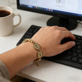 St. Benedict Stainless Steel Beaded Bracelet