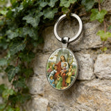 Jesus and the Children Oval Keychain: A Symbol of Love and Innocence
