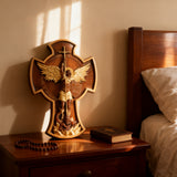 Archangel Michael Solid wood carving gift - Hand carved from a whole piece of wood