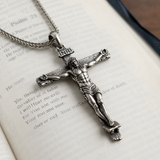 The Passion of Christ S925 Silver/Titanium Steel Cross Necklace