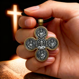 Baroque Style Crucifix Pendant with Jesus and the Four Archangels – A Symbol of Faith and Divine Protection