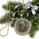 Saint Michael Defender Glass Keychain & Necklace: Carry His Protection With You
