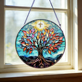 Tree of Life Stained Glass Suncatcher: Faith, Growth, and Light