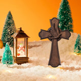 Holy Spirit Cross Wooden Hand Carved Cross for Wall Decor, Religious Gift Cross - BGCOPPER