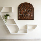 Natural Beech Nativity Scene Wood Carving Plaque: The Heart of Christmas in Handcrafted Wood