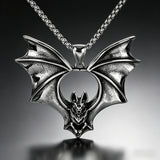 Gothic Bat Titanium Steel Necklace – Rebirth, Night & Bold Style