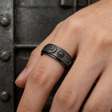 Sun, Moon & Stars Rotating Fidget Ring | Celestial Anxiety Relief Jewelry