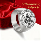 Spring Sale: Archangel Metatron Cube Stainless Steel Ring