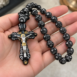 Walk in Faith, Carry His Love – Sacred Crucifix Rosary Necklace, a Timeless Symbol of Jesus’ Protection, Hope & Blessings