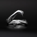 S925K Silver Embrace Gesture Ring - BGCOPPER