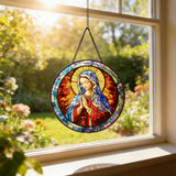 Our Lady Stained Glass Suncatcher: A Radiant Tribute to Mary