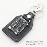 St.Benedict Guadalupe Miraculous Medal Keyrings Leather Car Key Chains - BGCOPPER