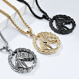 Lucky Horseshoe Head Stainless Steel Necklace - BGCOPPER