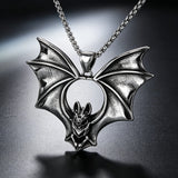 Gothic Bat Titanium Steel Necklace – Rebirth, Night & Bold Style