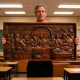 Last Supper Religious Carving Icons Personalized Gifts Wood Carving Religious Wood Wall Art
