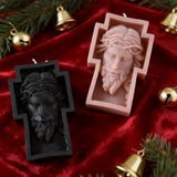 Jesus Crucifix Scented Candle: A Sacred Glow of Sacrifice & Devotion