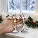 Ornate Jesus Crucifix Figurine: Elegance & Faith in One