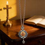 Vintage Our Lady & Child Icon Necklace